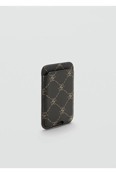 MANGO Woman Logo print phone cardholder