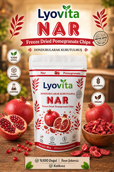 Lyovita Dondurularak Kurutulmuş (Freeze Dried) Nar 30 g