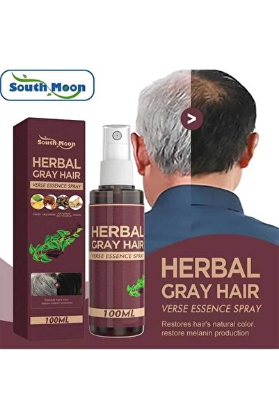 South Moon Herbal Gray Hair Reverse Spray - 100ml | Restores Natural Hair Col...