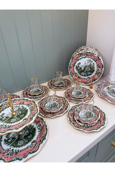 cicizuccaciye Nancy 34 Parça Çay & Kahvaltı Takımı