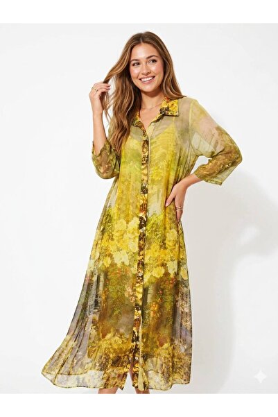Cb Made In Italy Fortuna Moda İtalyan İpek Detaylı Midi/Maxi Elbise – Zarif v...