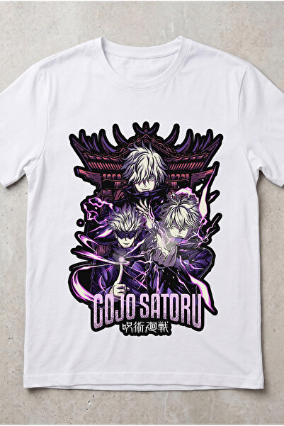 Silkensoul Jujutsu Kaisen Satoru Anime Printed Standard Cut Unisex Tshirt
