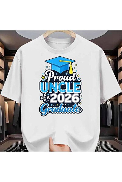 STITCHLY Proud Uncle Graduation Men'S T-Shirt Class Of 2026 Graduate Cap Prin...