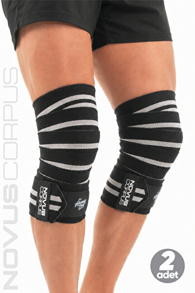 Fitness Knee Bandage Knee Wraps Weight Crossfit Knee Brace Wrapped Knee Brace Velcro Band - 2pcs