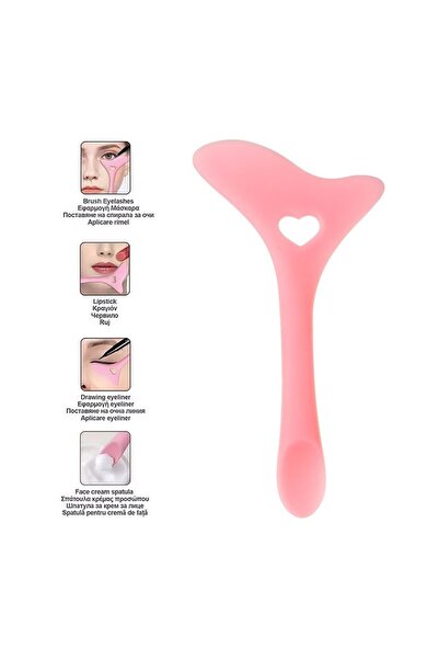 Ushas Instrument multifuncțional roz pentru machiaj și mască, 11,5 cm – aplic...