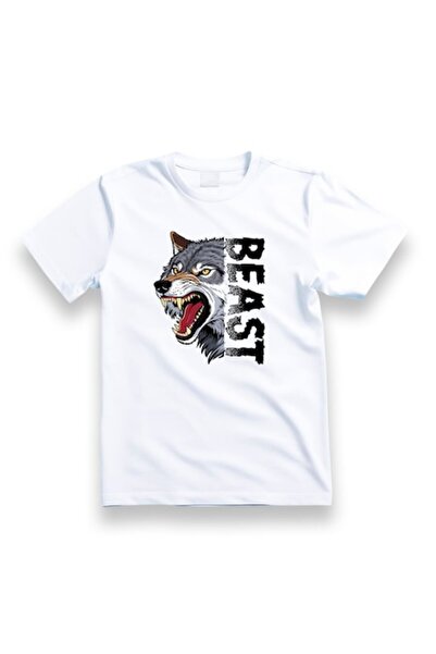 OEM Tricou personalizat cu mesaj: Lup bestie, 100% bumbac, alb, S