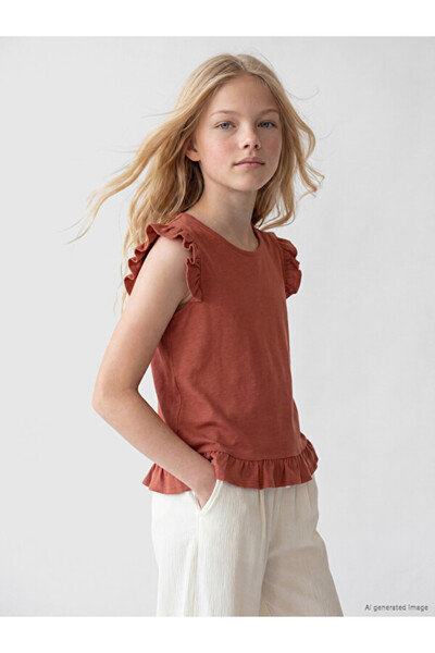 LC Waikiki Esvab • Modern & Distinctive Ruffled Zero Roba Collar Girls' Under...