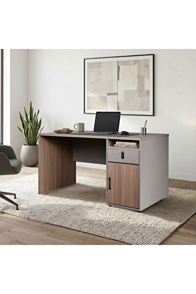 Rahaty Store Wooden desk with modern cabinet 150 cm