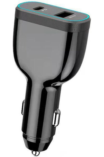 CoreParts Încărcător auto 78W 3A cu încărcare rapidă, cu porturi: 1xUSB 1xTyp...