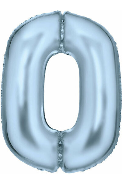 AMSCAN Balon din folie Jumbo Numărul 0 Albastru 86cm