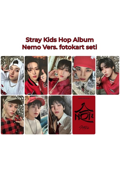 Sntay Stray Kids fotokart seti hop albüm nemo vers fotokart seti 8 adet