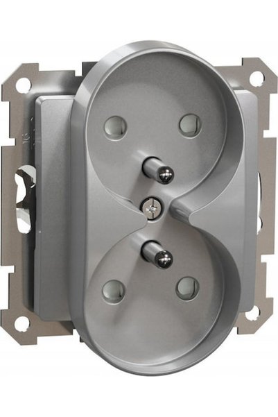 Schneider Electric Sedna Design Priză electrică cu cheie Argintiu 1 buc.