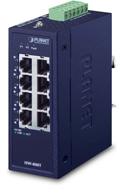 Planet ISW-800T Μη διαχειριζόμενος διακόπτης L2 με 8 θύρες Ethernet