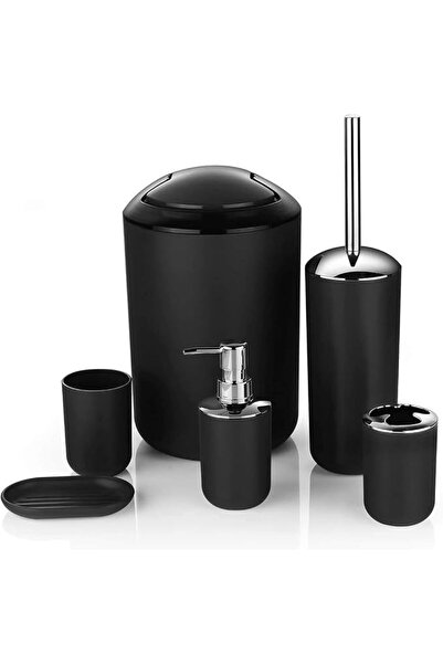 Arabest 6 Pcs Plastic Bathroom Accessory Set Luxury Bath Accessories Bath Set...