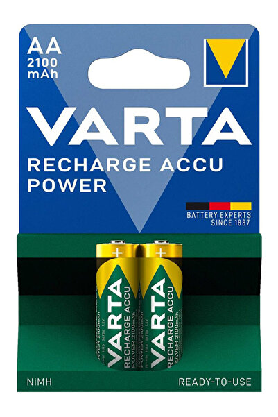 Varta επαναφορτιζόμενες μπαταρίες λιθίου, AA, 2100mAh, 1.2V, 2τμχ