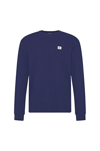 Calvin Klein Tricou bărbătesc cu mânecă lungă, tip vaflă, mărimea L