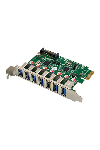 POWERTECH κάρτα επέκτασης PCIe σε 7x USB ST69, 5Gbps, VL805 & VL812