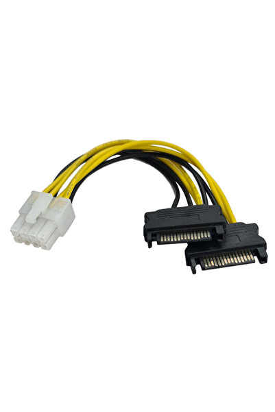 POWERTECH καλώδιο EPS 8pin σε 2x SATA 15pin CAB-W039, 15cm