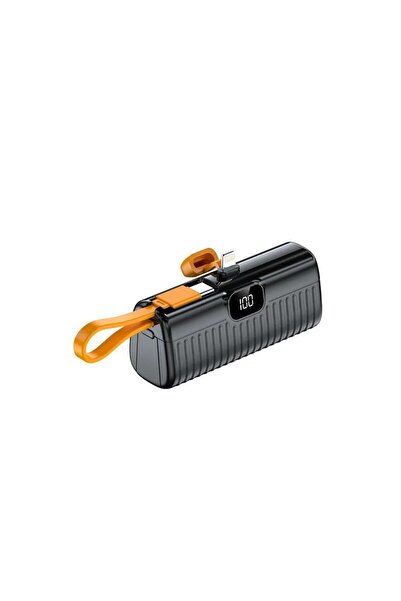 Tradeo 5000mAh 22W Fast Charging Mini Power Bank with Built-in Connector, LED...