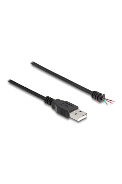 DELOCK καλώδιο USB 64184 με ελεύθερα άκρα, 28 AWG, 1m, μαύρο