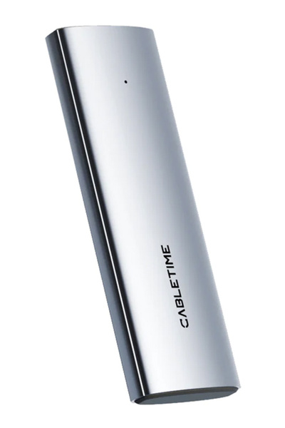 Cabletime Θήκη για M.2 NVMe/SATA SSD CT-SSD03-AG χωρίς εργαλεία, 10Gbps, γκρι