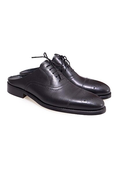 FRANCO CALVANI Black Color Lace-Up Genuine Leather Men's Half Shoes