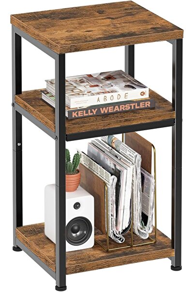 Arabest 3-Tier Side Table, End Table Night Stand with Open Shelves for Living...