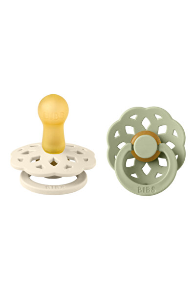 Bibs Set 2 suzete Boheme Latex, tetină rotundă - Mărimi de la 0 la 6 luni