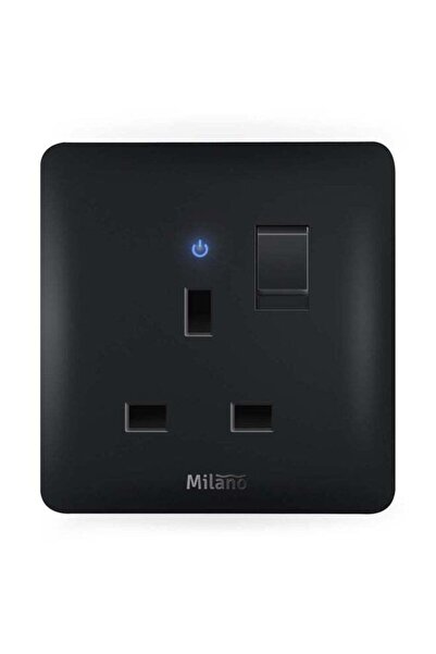 Danube Home Milano 13A Single Switched Socket Mblk Ps (A63-C1
