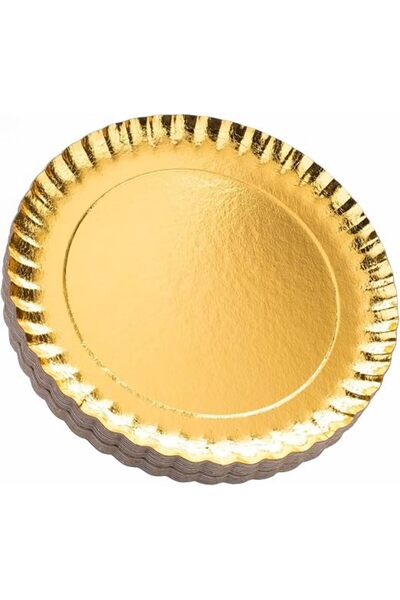 OKA Premium Gold Heavy Duty Paper Plates with Pack of 20-300mm Stylish Round ...
