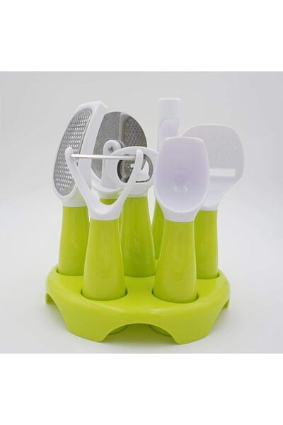 The Bros Kitchen Utensil set with Stand, 7 pieces