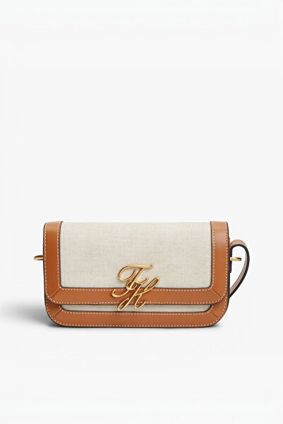 Tommy Hilfiger TH SCRIPT FLAP CROSSOVER CANVAS Kadın Kahverengi Çanta - AW0AW...