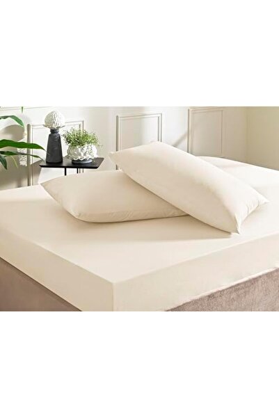 Yıldızan Msa Shop Color Dreams King Size Fitted Sheet Set Ecru 931845
