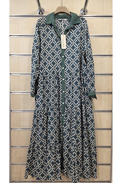 Park Moda Cotton Long Garnished Dress