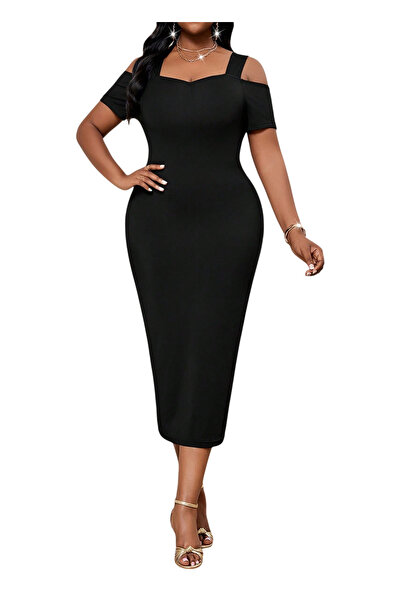 OEM Rochie eleganta pentru femei, culoare negru, marime 3XL