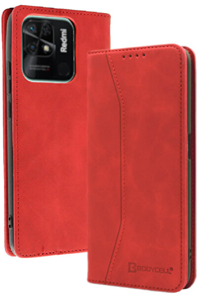 Bodycell Θήκη - Πορτοφόλι Xiaomi Redmi 10C - Red