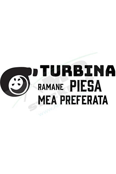 Amo-Stickers Стикер за кола Турбина, МОЯТА ЛЮБИМА БРОЙКА 25см Бял