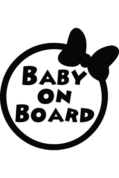 Amo-Stickers Sticker Baby on Board Fundita 25cm Alb