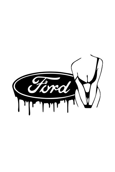 Amo-Stickers Sticker Auto Ford Gagica 25cm Alb