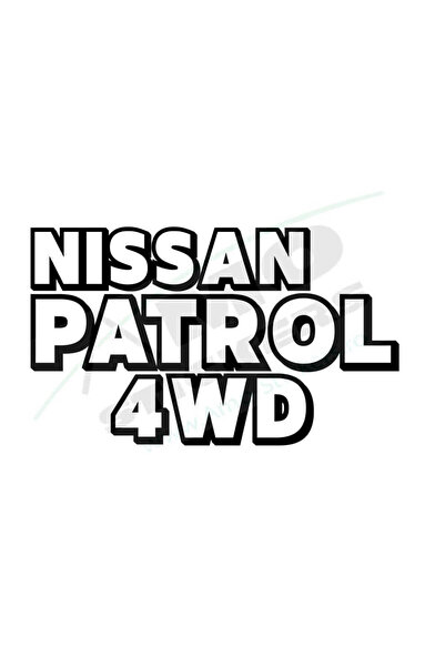 Amo-Stickers Sticker auto NISSAN Patrol 4wd 25cm Negru