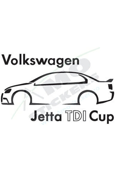 Amo-Stickers VW Jetta TDI Cup 25cm Alb