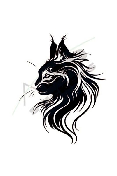 Amo-Stickers Αυτοκόλλητο Κουλ Γάτα 25εκ. Μαύρο