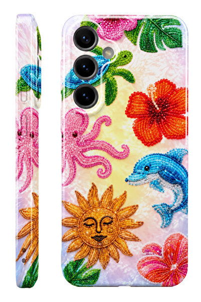 WANNA PROTECT Samsung S23 FE Sea Summer Protect Slim Parlak Tam Kaplayan Bask...
