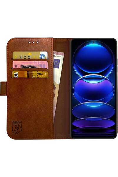 ROSSO Element PU Θήκη Πορτοφόλι Xiaomi Redmi Note 12 Pro 5G - Brown