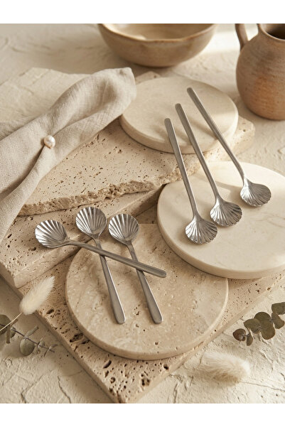 Dia 6-Piece Presentation/Sweet Spoons Stainless Steel, Oyster Silver Spoon Set