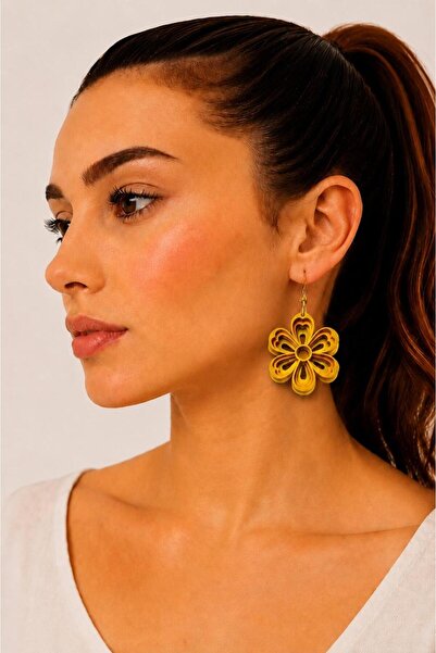 ROKH Women's Design Natural Handmade Wooden Authentic Earrings