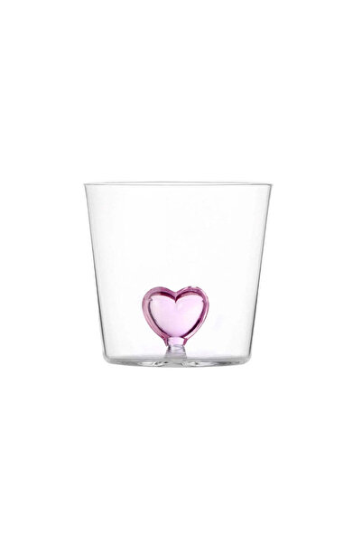 Ichendorf Pahar pentru apa, inima roz, 8 cm, Cuore - designer Alessandra Bald...
