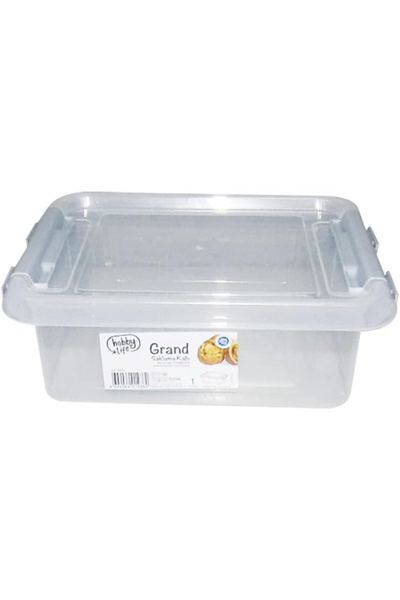 B&D Grand Storage Box with Lid, Transparent Plastic, 1000 ml Capacity