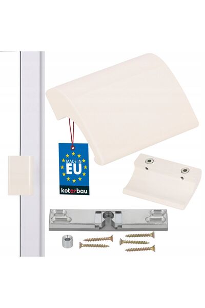 KOTARBAU Mâner din aluminiu Balk DE LUXE RAL 9001 CREAM + Zăvor