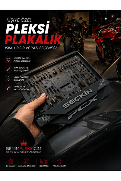 BENİM PLEKSİCİM Kişiye Özel Motor Mat Pleksi Plakalık - İsim Yazılı Özel Tasarım